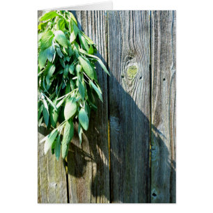 Hierbas verdes botánicas grano de madera afligido