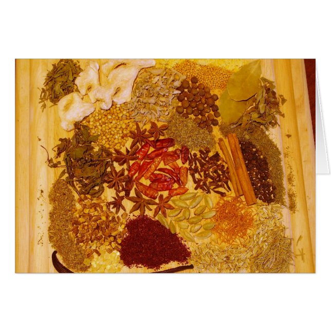 Hierbas y collage de las especias (Anverso (Horizontal))