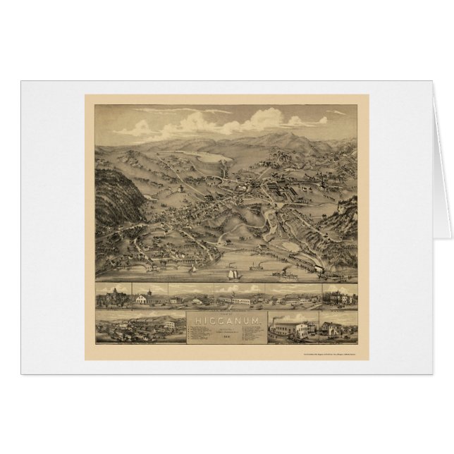 Higganum, mapa panorámico del CT - 1881 (Anverso (Horizontal))
