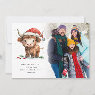Highland Cow 2026 Calendario Foto Feliz Navidad