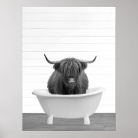 Highland Cow Bathbath Home Decoración de baño