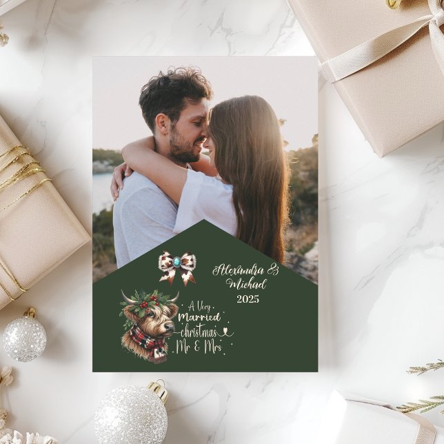 Highland Cow Feliz Navidad Mrs. and Mr Photo (Subido por el creador)