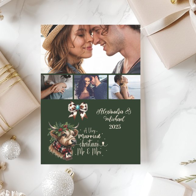 Highland Cow Feliz Navidad Mrs. y Mr. 4 Photo (Subido por el creador)