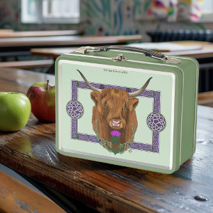 Highland Scottish Cow Purple Celtic Knot Work