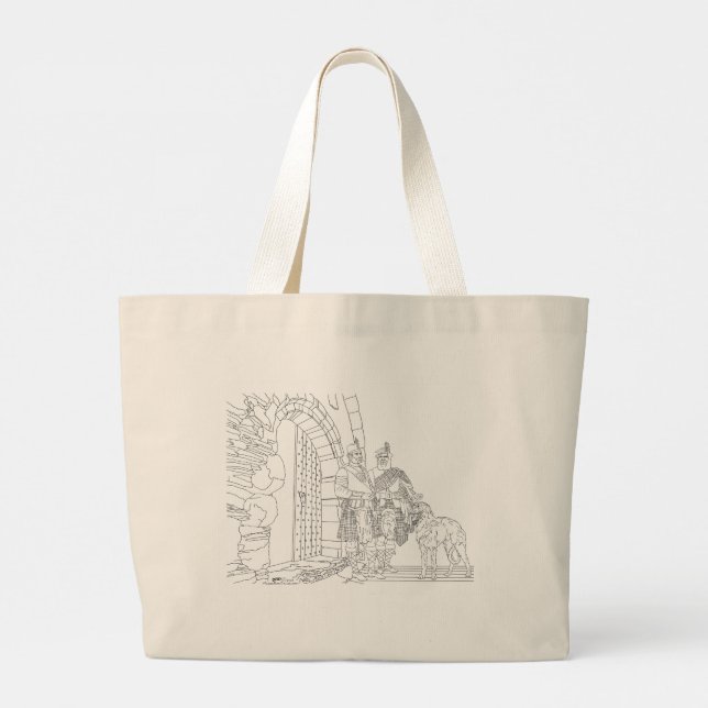 Highlanders con una bolsa de mano de Scottish Deer (Reverso)