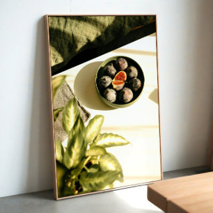 higos en frutero - arte mural minimalista