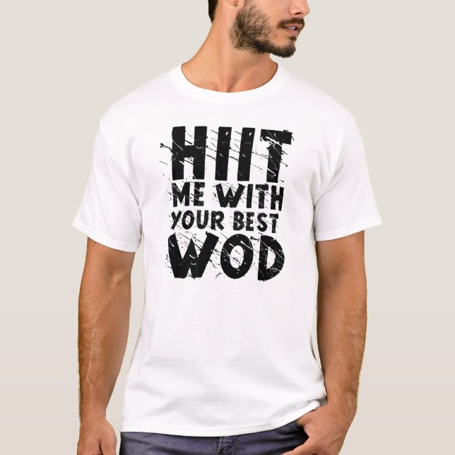 HIIT YO" camiseta de la aptitud (Anverso)