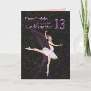 Hija de 13 años, tarjeta de cumpleaños de bailarin