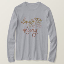 Hija De La Camiseta Del Rey De Larga Manga