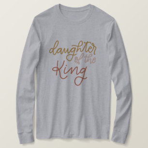 Hija De La Camiseta Del Rey De Larga Manga