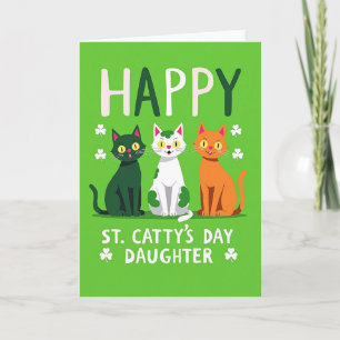 Hija del Día de Santa Catalina Tarjeta de Oro Fals