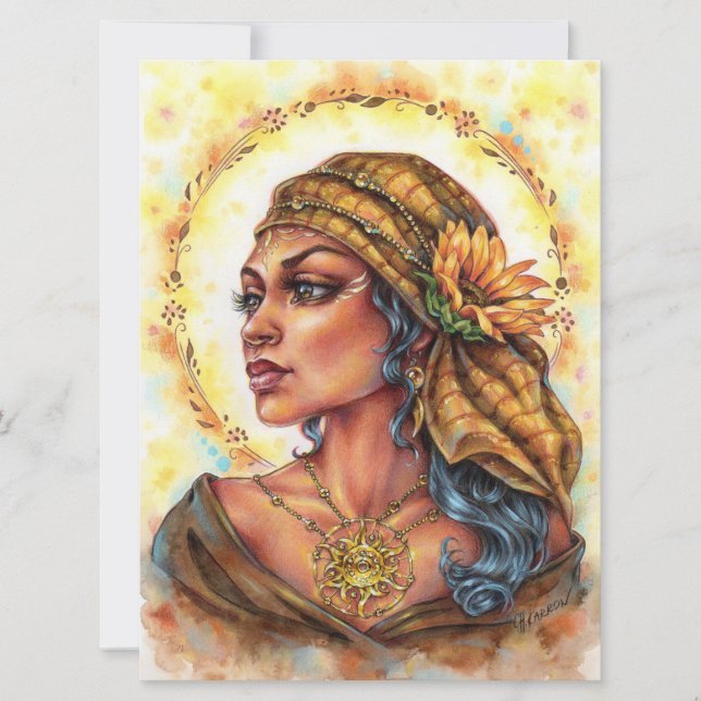 Hija Del Encanto De La Tarjeta De Arte Del Sol Gol (Anverso)