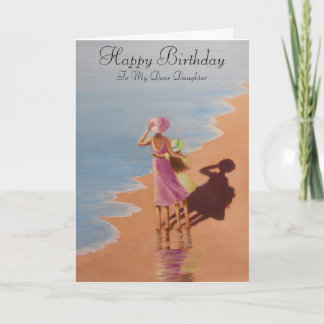 Hija del feliz cumpleaños, tarjeta de felicitación