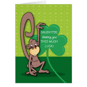 Hija, Mono del Día de San Patricio con Shamrock