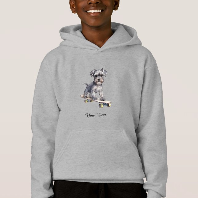Hija Pullover Hoodie de Schnauzer Kids en miniatur (Anverso)