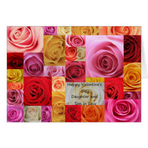 Hija y esposo de Rosas felices del Día de San Vale