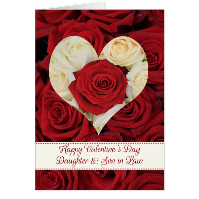 Hija y esposo de Rosas felices del Día de San Vale (Frente)