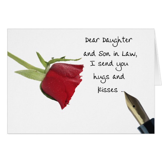 Hija y esposo de Rosas felices del Día de San Vale (Anverso (Horizontal))