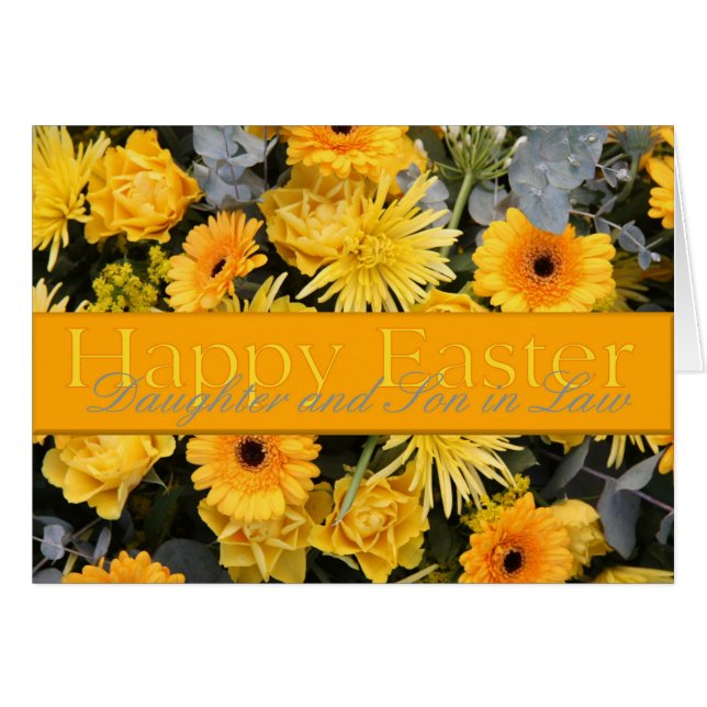 Hija y marido Feliz Pascua (Anverso (Horizontal))