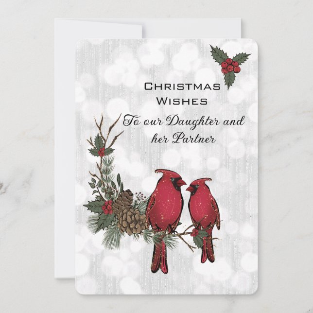 Hija y Navidades del Cardenal Rojo de socios (Anverso)