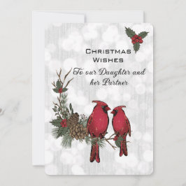 Hija y Navidades del Cardenal Rojo de socios