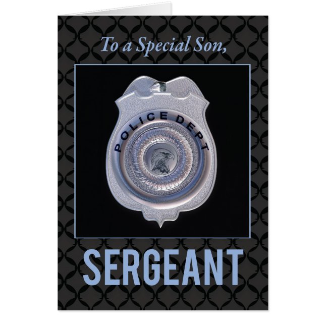 Hijo, ascenso al sargento del Departamento de Poli (Frente)