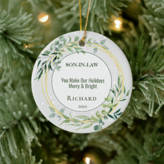 Hijo De Corazón Personalizado En Derecho Ornamento