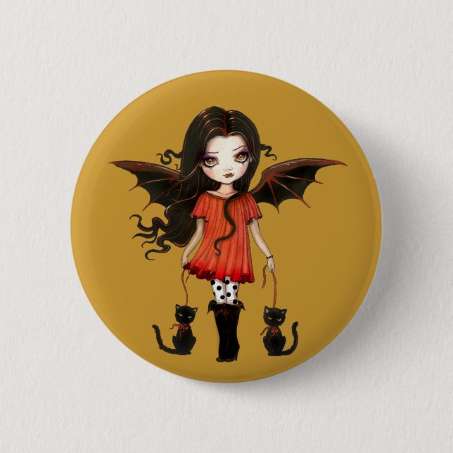 Hijo de Halloween pequeño botón de vampiro (Anverso)