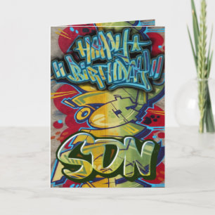 Hijo de la tarjeta de cumpleaños