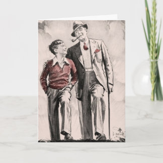 Hijo de tarjeta de cumpleaños padre Retro Vintage
