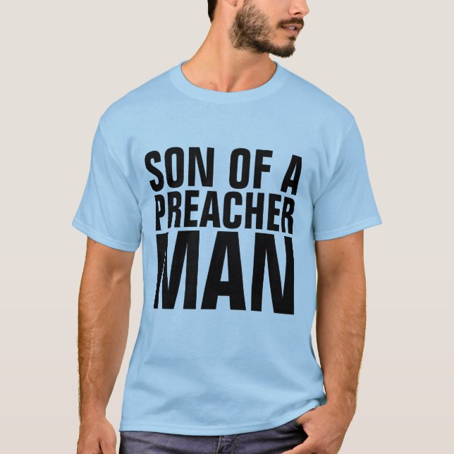 HIJO DE UN PREDICADOR HOMBRE Camisetas masculinas (Anverso)