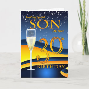 Hijo especial de tarjeta de felicitación de cumple