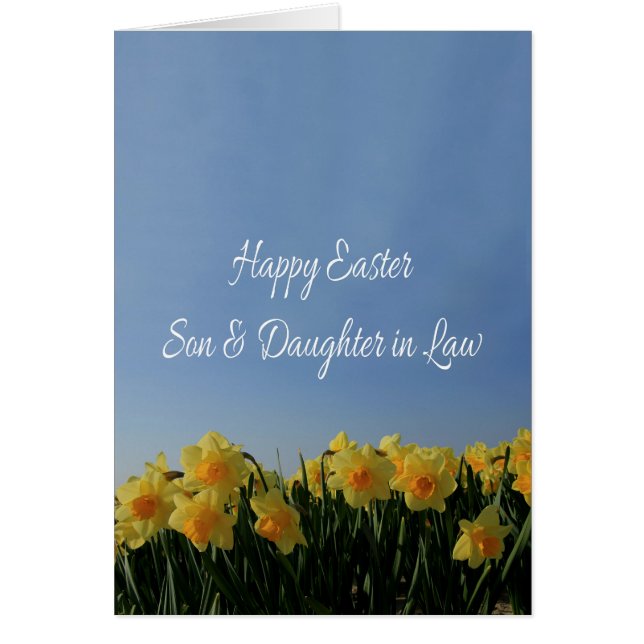 Hijo y esposa Feliz Pascua (Frente)