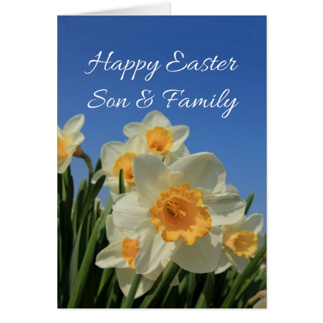 Hijo y familia Feliz Pascua (Frente)