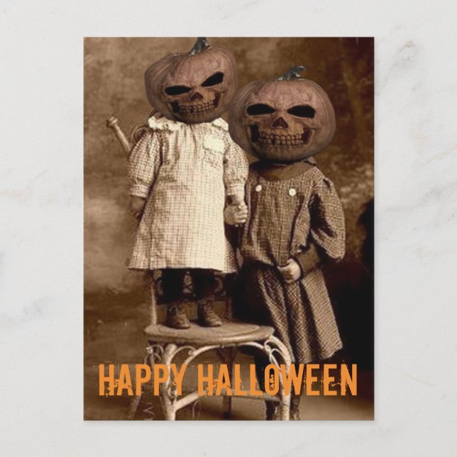 Hijos de cabeza de calabaza asquerosa postales de  (Anverso)
