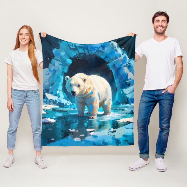 Hijos de oso polar azul y blanco (In situ)