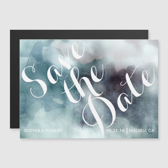 Hikat de moda de acuarela Guardar el imán de fecha (Anverso/Reverso)