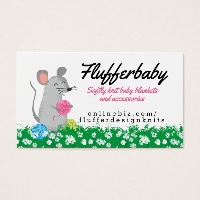 Hilados caseros de tejido de crochet de ratón con  (Frente)