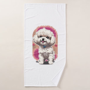 Hilarious Bichon Frise Breed Flowers Pegatina