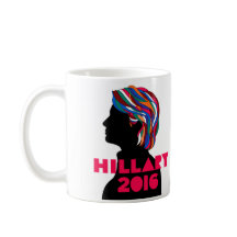 Hillary 2016: Taza de café retra del diseño