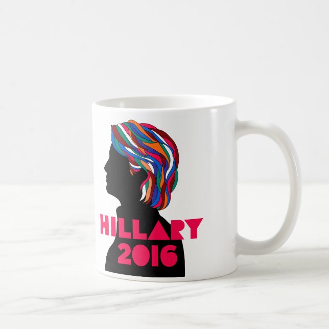 Hillary 2016: Taza de café retra del diseño (Derecha)
