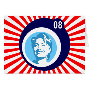hillary clinton : burbujas azules y rayos rojos :