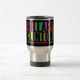 Hillary Clinton colorida 2016 tazas de encargo