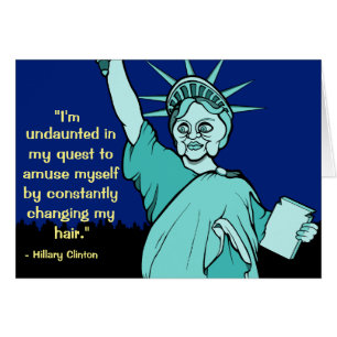 Hillary Clinton como la estatua de la libertad