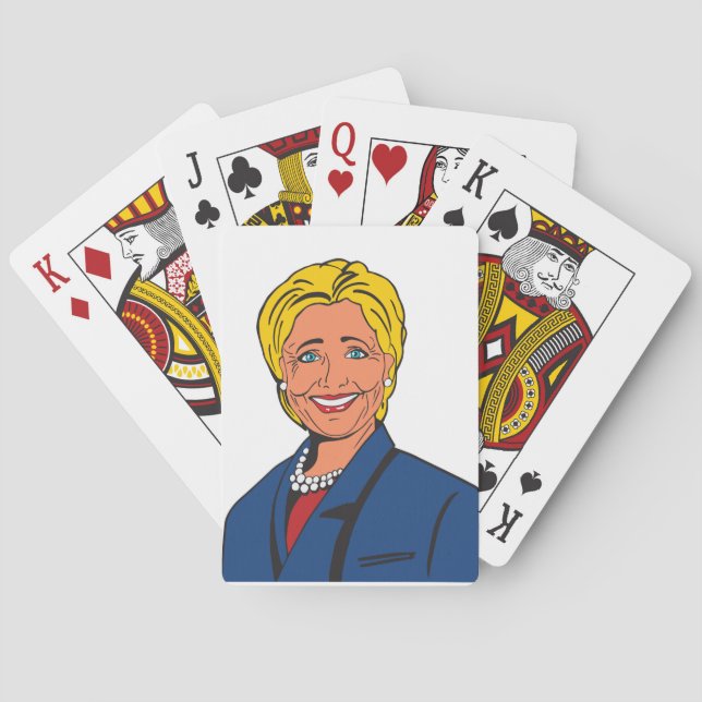Hillary Clinton Jugando cartas (Reverso)