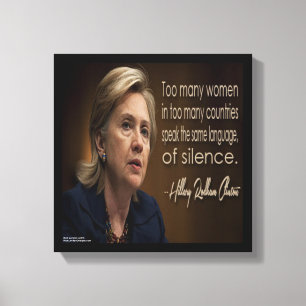 Hillary Clinton Mujeres R Lienzo Impreso Silencios