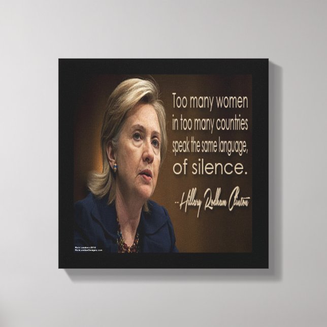 Hillary Clinton Mujeres R Prensa De Lienzo Silenci (Front)