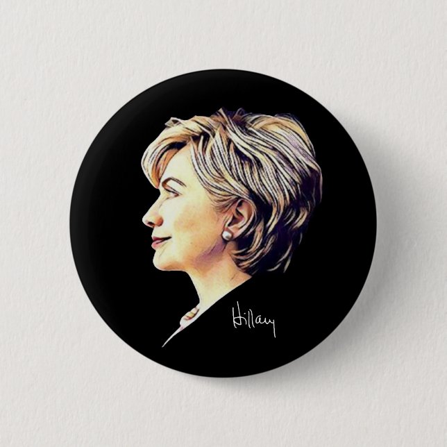 Hillary Clinton "observa" al botón futuro (Anverso)