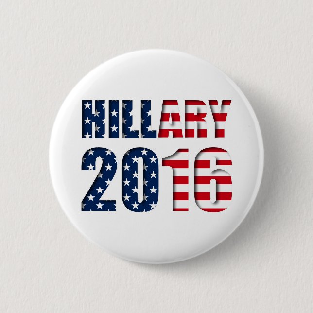 Hillary Clinton para el presidente 2016 botón (Anverso)