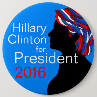 Hillary Clinton para el presidente 2016 botón